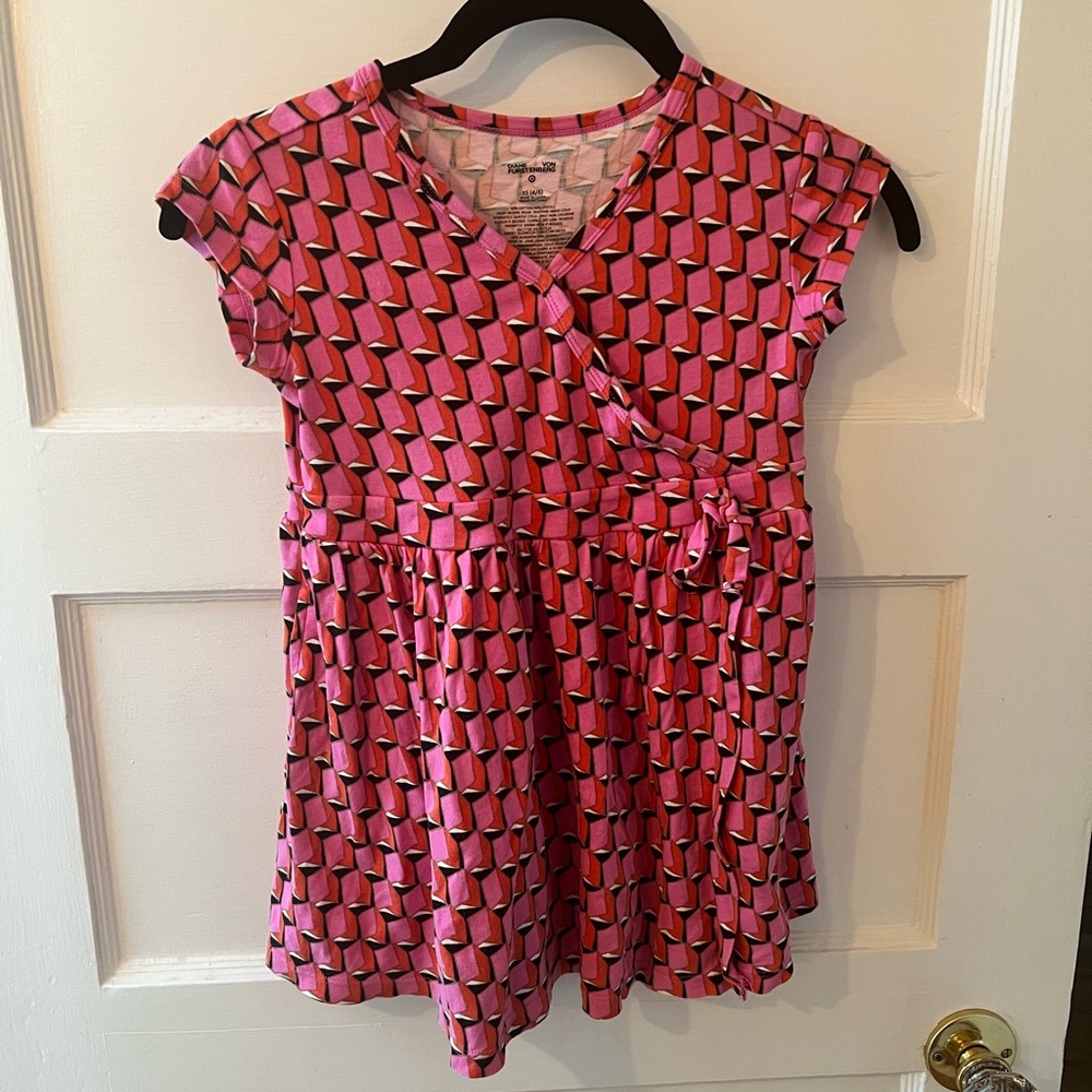 Dvf for Target Pink Geometric Kids Casual Dress